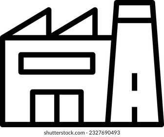 Industry Line Icon - Single Icon, Vector 