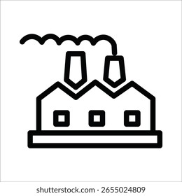 Ícones de linha da indústria. Ilustração de vetor de linha simples