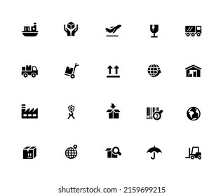 Industry and Logistic Icon Set - 32px Solid