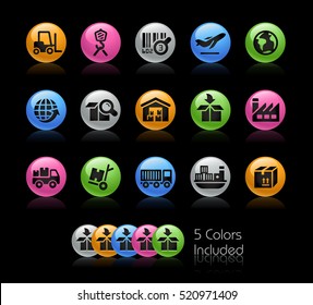 Industry and Logistics Icons / The file Includes 5 color versions in different layers.