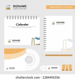 Industry Logo, Calendar Template, CD Cover, Diary and USB Brand Stationary Package Design Vector Template