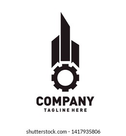 Industry logo design simple style