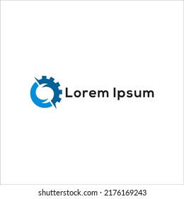 plantilla de diseño de logotipo de la industria simple