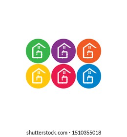 Industry logo template vector icon illustration