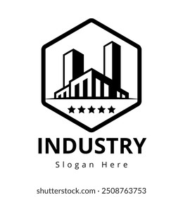 Design de vetor de logotipo da indústria com arquivo de formato eps.