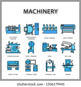 industry machine icon isolated on white background for web design