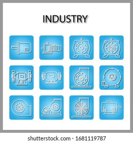 icono de máquina de la industria aislado en fondo blanco para el diseño web