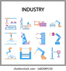 industry machine icon isolated on white background for web design