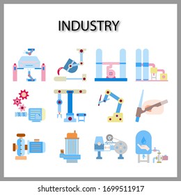 industry machine icon isolated on white background for web design