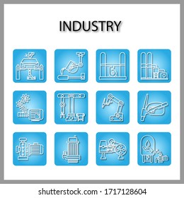 industry machine icon isolated on white background for web design
