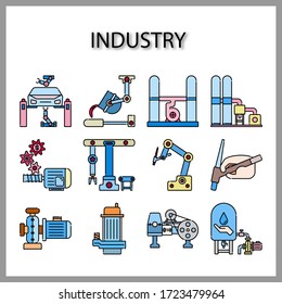 industry machine icon isolated on white background for web design