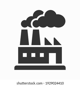 Industry manufactory icon. Vector illustration isolated on white.
