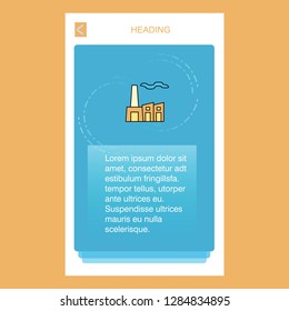 Industry mobile vertical banner design design. Vector