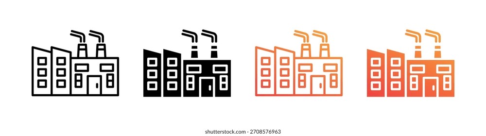Industry Multiple Style Icon Set Collection