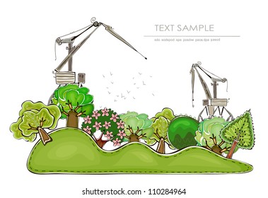 industry and nature background