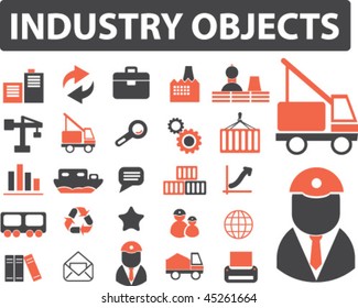 industry objects. vector