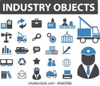 industry objects. vector