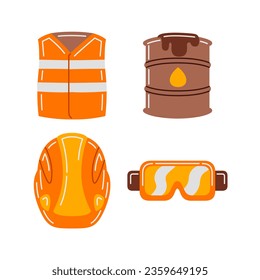 industry objects vector illustrations set