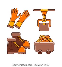 industry objects vector illustrations set