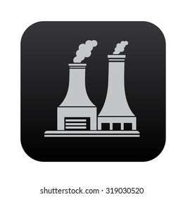 Industry on black button blackboard,vector
