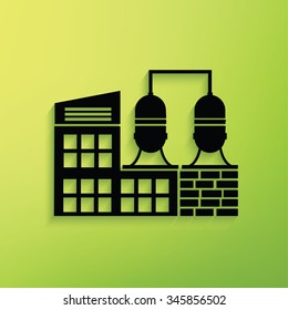 
Industry on green background,clean vector