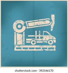 Industry on old background,grunge vector
