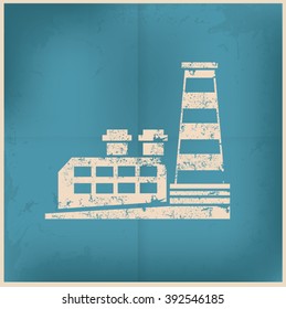 Industry on old background,grunge vector