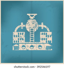 Industry on old background,grunge vector
