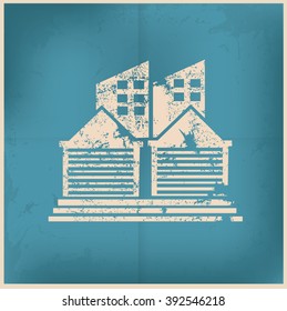 Industry on old background,grunge vector
