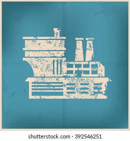 Industry on old background,grunge vector