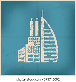 Industry on old background,grunge vector