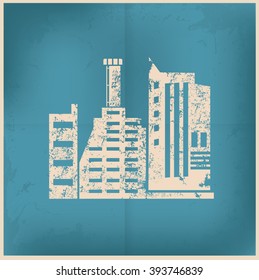 Industry on old background,grunge vector