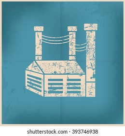 Industry on old background,grunge vector