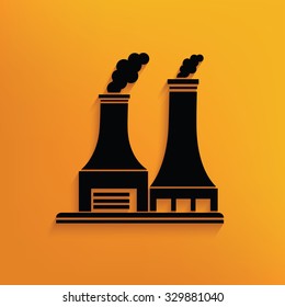 Industry on yellow background,clean vector