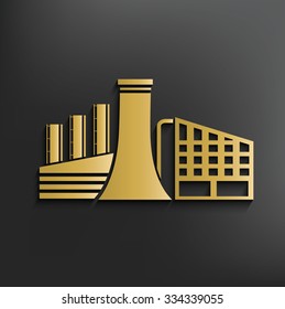 Industry on yellow background,clean vector