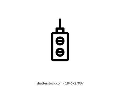 Icono de contorno de la industria - Botón eléctrico