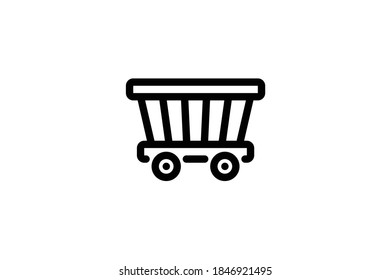 Industry Outline Icon - Industrial Cart