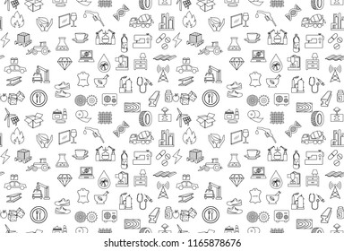 industry outline icon set pattern seamless