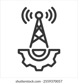 Industry Outline Icon Vector Illustration