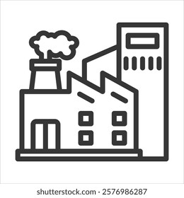 Industry Outline Icon Vector Illustration
