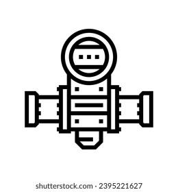 industry pipeline line icon vector. industry pipeline sign. isolated contour symbol black illustration