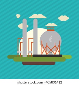 Industry plant design , vector illustration