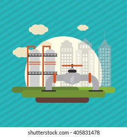 Industry plant design , vector illustration