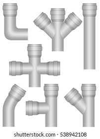 industry plastic pipes vector illustration isolated on white background