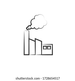 industry pollution vector icon carbon dioxide