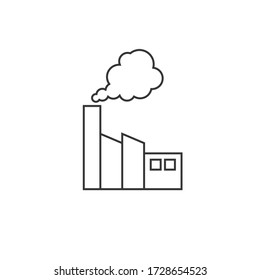industry pollution vector icon carbon dioxide