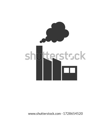 industry pollution vector icon carbon dioxide
