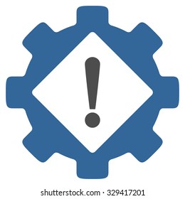 Industry Problem vector icon. Style is bicolor flat symbol, cobalt and gray colors, rounded angles, white background.