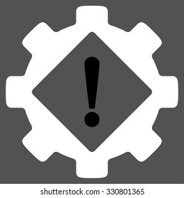 Industry Problem vector icon. Style is bicolor flat symbol, black and white colors, rounded angles, gray background.