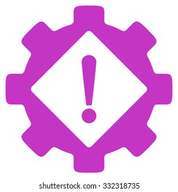 Industry Problem vector icon. Style is flat symbol, violet color, rounded angles, white background.
